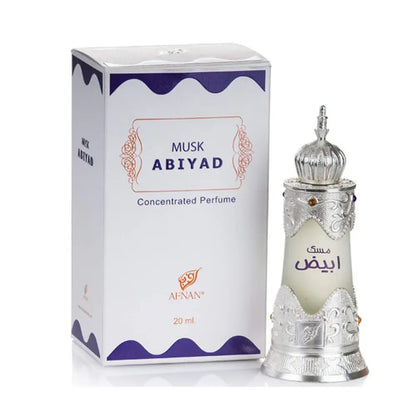 Afnan Musk Abiyad 20ml Attar | Men & Women