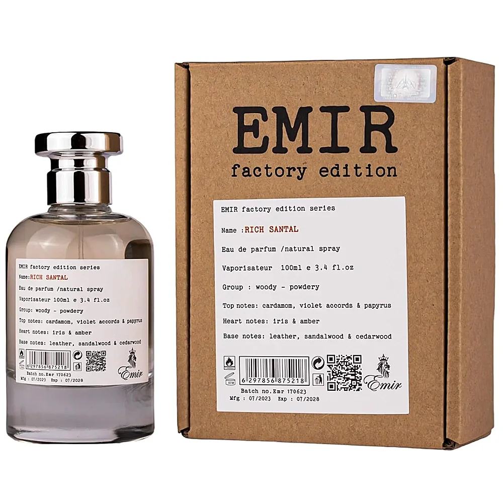Paris Corner Rich Santal By Emir Factory Edition Eau de Parfum | Men & Women